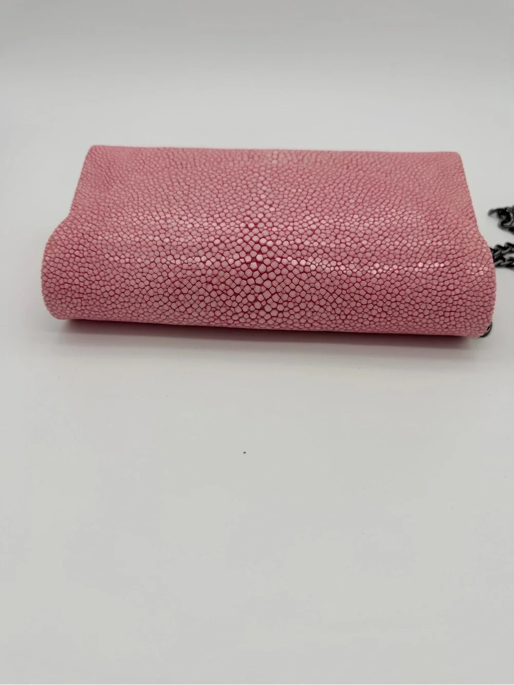 J. Markell Pink Baby Grande Stingray Leather Clutch Crossbody